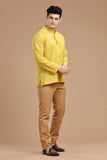 SLUB COTTON SHORT KURTA FULL SLEEVES