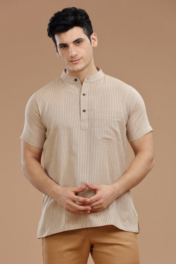 Exquisite Men's Cotton Short Kurta | half Sleeves,DOBBY COTTON SHORT KURTA,kurtas for men,mens kurtas,men kurtas,men short kurtas,short kurtas for men,mens short kurtas,buy kurtas online,buy online kurtas,mens half sleeves short kurtas, Trendy Designs, and Unmatched Comfort - Shop Now