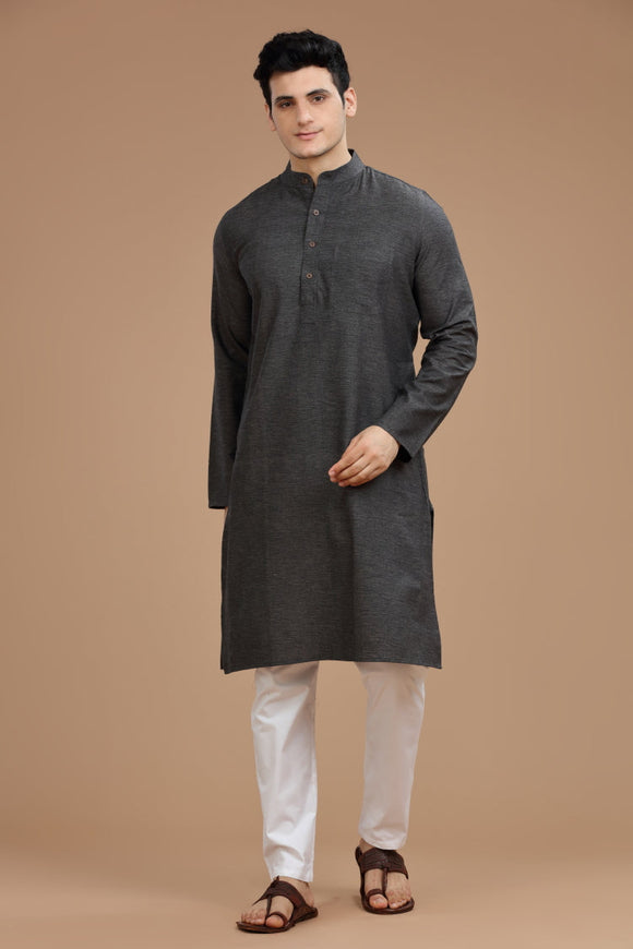 dobby cotton long kurta for men, traditional wear, breathable fabric