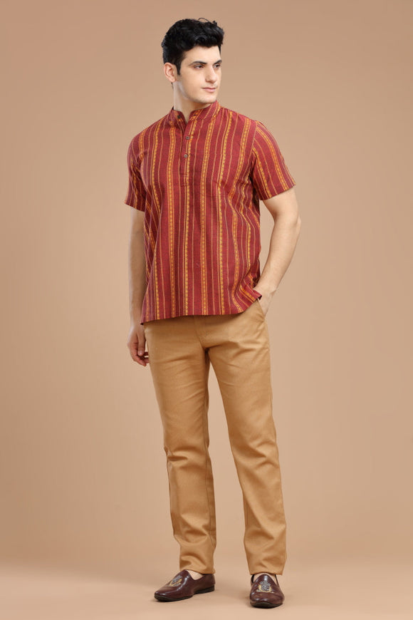 Exquisite Men's Cotton Short Kurta | half Sleeves,DOBBY COTTON SHORT KURTA,kurtas for men,mens kurtas,men kurtas,men short kurtas,short kurtas for men,mens short kurtas,buy kurtas online,buy online kurtas,mens half sleeves short kurtas, Trendy Designs, and Unmatched Comfort - Shop Now