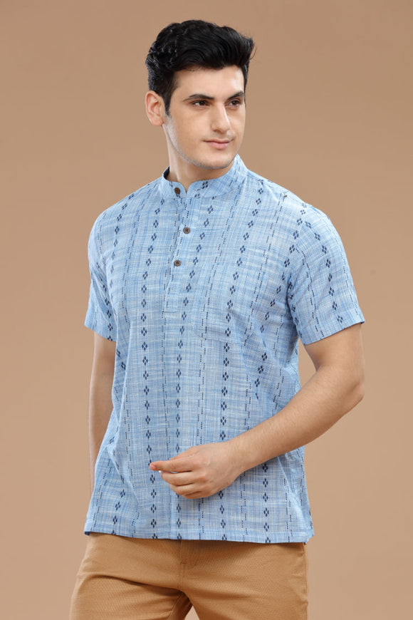 Exquisite Men's Cotton Short Kurta | half Sleeves,DOBBY COTTON SHORT KURTA,kurtas for men,mens kurtas,men kurtas,men short kurtas,short kurtas for men,mens short kurtas,buy kurtas online,buy online kurtas,mens half sleeves short kurtas, Trendy Designs, and Unmatched Comfort - Shop Now