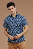 Hand Block Print Cotton Shirt with Half Sleeves - Traditional Artistry meets Contemporary Fashion