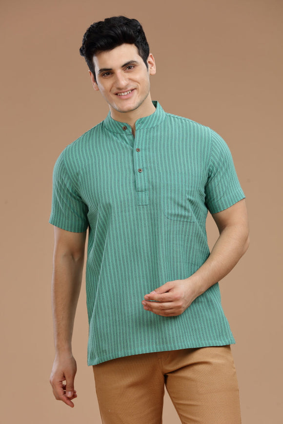 Exquisite Men's Cotton Short Kurta | half Sleeves,DOBBY COTTON SHORT KURTA,kurtas for men,mens kurtas,men kurtas,men short kurtas,short kurtas for men,mens short kurtas,buy kurtas online,buy online kurtas,mens half sleeves short kurtas, Trendy Designs, and Unmatched Comfort - Shop Now