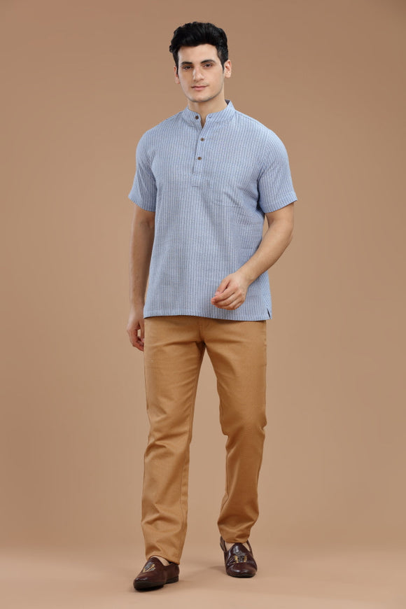 Exquisite Men's Cotton Short Kurta | half Sleeves,DOBBY COTTON SHORT KURTA,kurtas for men,mens kurtas,men kurtas,men short kurtas,short kurtas for men,mens short kurtas,buy kurtas online,buy online kurtas,mens half sleeves short kurtas, Trendy Designs, and Unmatched Comfort - Shop Now