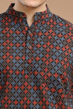 BLOCK PRINTED COTTON SHORT KURTA