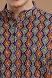 BLOCK PRINTED COTTON SHORT KURTA