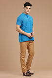 DOBBY COTTON SHORT KURTA HALF SLEEVES