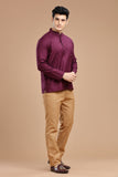 LUSTRE COTTON SHORT KURTA FULL SLEEVES