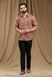 KALAMKARI BLOCK PRINT SHIRT REGULAR FIT